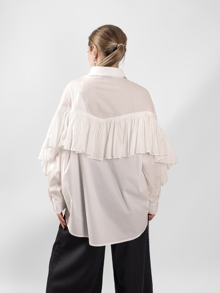 Рубашка женская TUFFONI 8427063 БЕЛЫЙ OVERSIZE